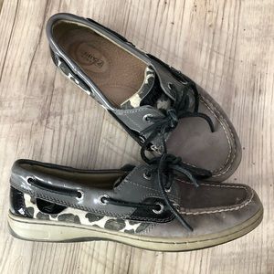 Women’s leopard/grey sperry!